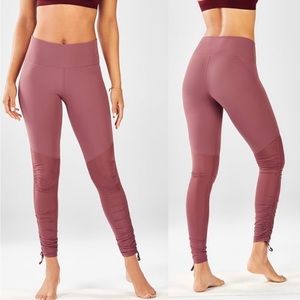 Fabletics Cashel Foldover PureLuxe Legging Dark Rouge